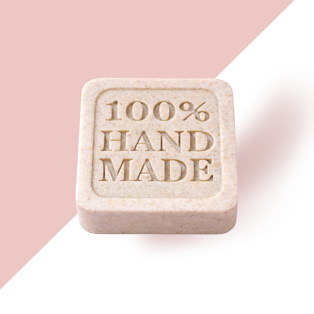 Jabón artesanal de avena natural para piel sensible
